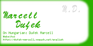 marcell dufek business card